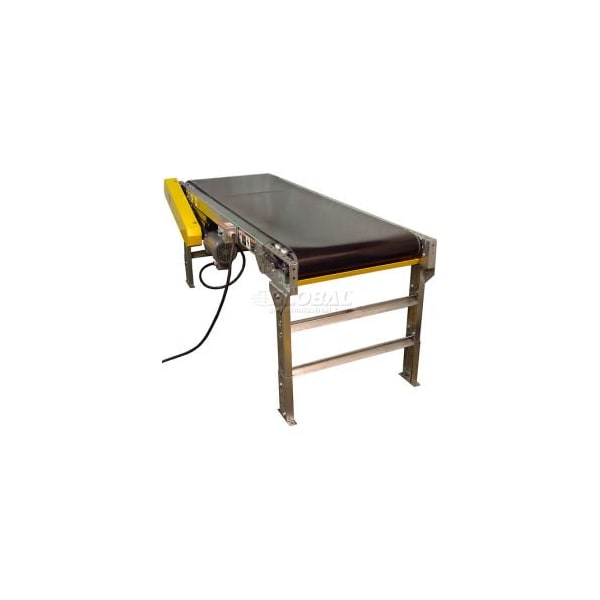 Omni Metalcraft Powered 12"W x 20'L Belt Conveyor with 6"H Side Rails BHSE12-0-22-F60-0-0.5-4-SIDES - main